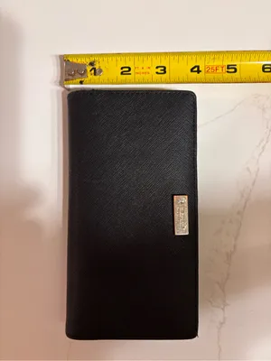 Kate Spade Black Wallet 4” x 7” cardholder, pockets. Coin holder/ ID window thumbnail 14