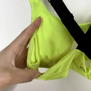 Bombshell Sportswear Glow Sports Bra Neon Womens Medium thumbnail 9