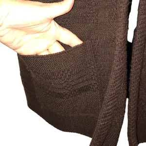 Vintage Milrank Knit Sweater Vest Open Front Pocket Cardigan Brown Size‎ Medium thumbnail 3
