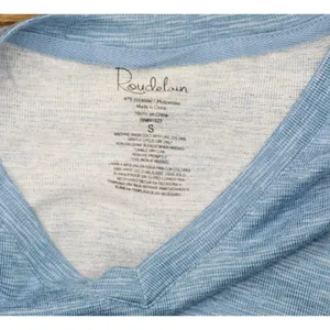 Roudelain Womens V-Neck T-Shirt & Jogger Pants Pajama Set Niagara Blue S thumbnail 6