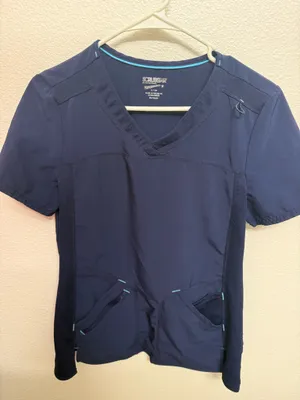 Navy Blue Scrub Top thumbnail 1