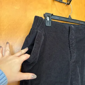 Pact Corduroy Pants Women Large Black‎ Organic Cotton Wide Leg Elastic Waist thumbnail 5