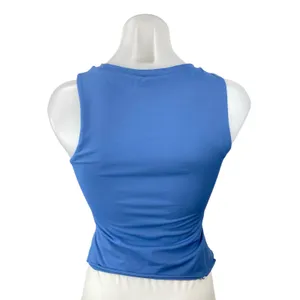 Aritzia Babaton Women's Blue High Neck Sleeveless Cami Tank Crop Top Size M thumbnail 4