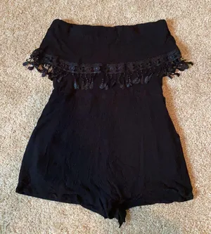 Strapless Black Romper Size M thumbnail 1