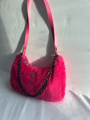 Y2k inspired steve madden Pink faux fur mini bag thumbnail 10
