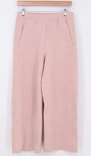 Banana Republic Pants Womens XS Wide Leg Pink Cropped Knit Elastic Waist Good thumbnail 1