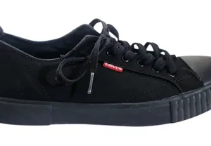 Levi’s Womens Black Canvas Lace-Up Sneakers Size 9 thumbnail 1