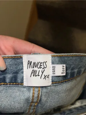 Princess Polly Light Blue High-Rise Denim Shorts thumbnail 3