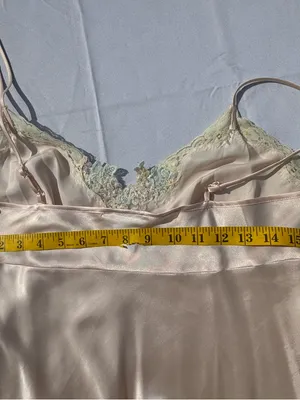 Cinema Etoile Satin Nightgown Robe Set Pink Lace Medium Vintage Style thumbnail 6