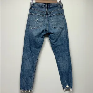 AGOLDE Jamie High Rise Classic Jeans‎ Grade Distressed Medium Wash 25 thumbnail 2