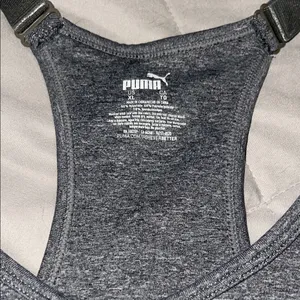 Puma Dark Heather Gray Racerback Sports Bra XL thumbnail 2