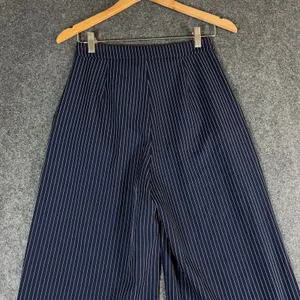 Princess Polly Navy Blue Pinstripe Wide Leg Trousers High Waist Size US 4 thumbnail 11
