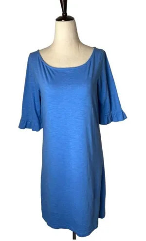 Lilly Pulitzer Dress Women Small Blue Pima Cotton Slub Knit Mini‎ Tee Boho thumbnail 1