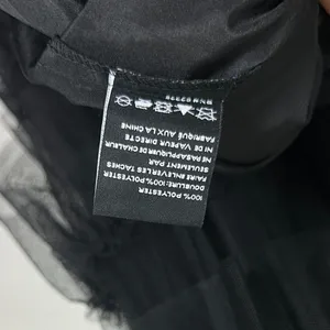 BETSY & ADAM Tiered Ruffle Tulle Gown in Black Size US 4 thumbnail 9