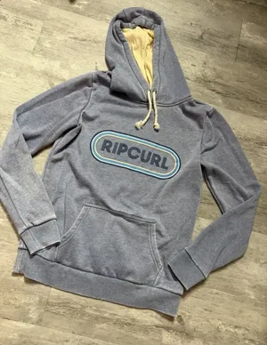 Rip Curl Women's Small Blue Soft Puff Hoodie Surf Casual Relaxed Size M A4-0010 thumbnail 1