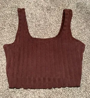 OFFLINE by Aerie OG Original Ribbed Scoop Neck Cropped Tank Top thumbnail 1