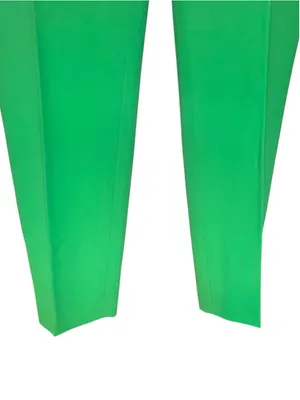 Alice + Olivia Bright Green Tailored High Rise Straight Leg Professional Trousers thumbnail 3