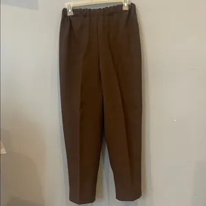 Women’s  Brown Pants handmade elastic waist lined like new thumbnail 2