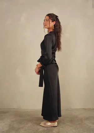Udel NY Satin Maxi Slip Skirt thumbnail 2