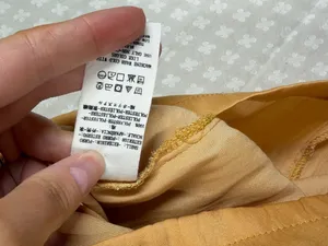 Free People‎ Yellow High Rise Pleated Satin Baggy Shorts thumbnail 6