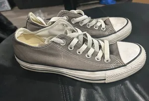 Converse White and Black Women’s Size 37.5 Canvas Sneakers Label thumbnail 1