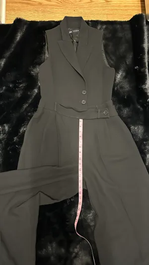 ZARA Black Sleeveless Oversized Vest Jumpsuit thumbnail 8