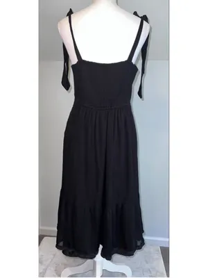 Abercrombie & Fitch Black Midi Dress M thumbnail 9