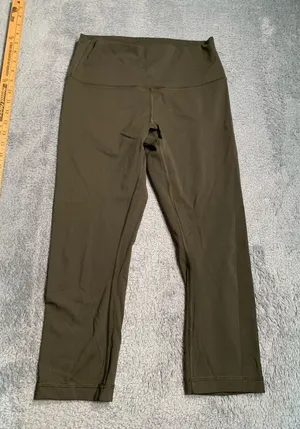 Lululemon wunder under crop high rise luxtreme 8 green olive thumbnail 1