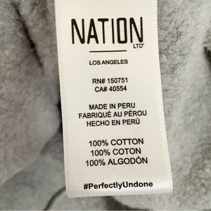 NATION LTD Barbie Off The‎ Shoulder Top Heather Grey Size Large 100% Cotton thumbnail 10