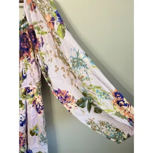 ANDREE BY UNIT Dress Size M Floral‎ Print Long Sleeve Mini Lavender thumbnail 4