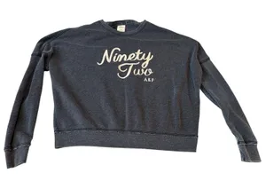 Abercrombie & Fitch "Ninety Two" Sweatshirt Crewneck Womens Size XS Embroidered thumbnail 1