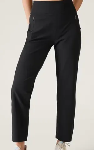 Athleta Fairway High Rise Golf Pant Black‎ Women's Size 6P Straight Leg thumbnail 1