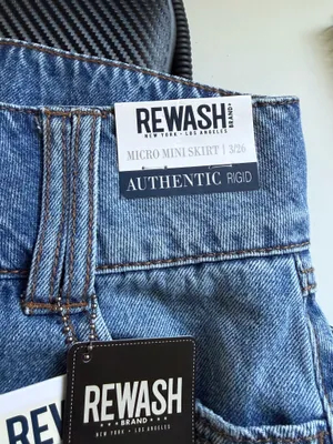 Rewash Juniors Blue Denim Mini Skirt Size 3 thumbnail 5