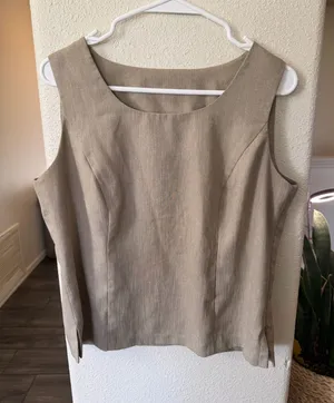 Sleeveless Dress Top size medium Tan thumbnail 1