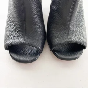 Vince Camuto Black Leather Mule Sandals Block Heel Open Toe Size 6.5 thumbnail 5
