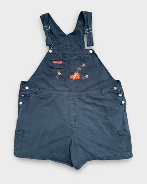 Vintage Winnie the Pooh Tigger Denim Shortalls Womens 26W/28W Disney Embroidered thumbnail 1