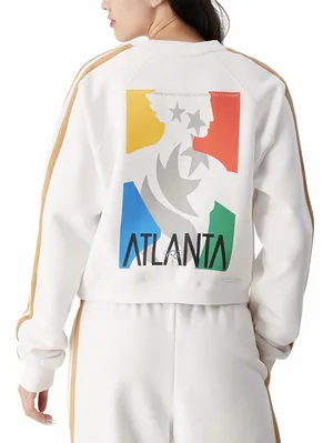 PacSun Olympics Atlanta Raglan Crew Neck Sweatshirt White NWT Small thumbnail 2