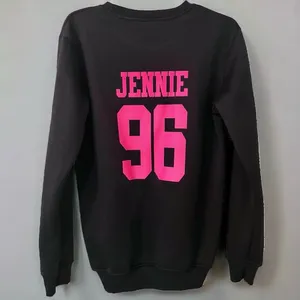 BLACKPINK JENNIE Kpop Black Long-Sleeve Pullover Sweatshirt thumbnail 2