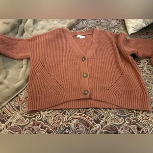 Women's Pink Rose Brand Rust Sweater Size Large thumbnail 5