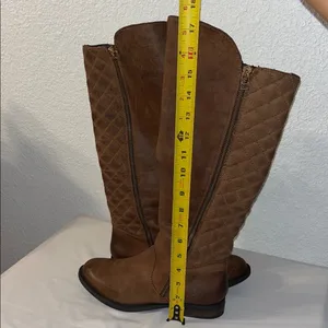 Steve Madden Brown Quilted Over the Knee Boots used good condition thumbnail 4