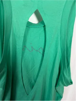 Women's PINK Victoria's Secret Green Tank Top with Black Logo, Size L EUC thumbnail 5