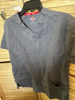 Dickies Dark Gray Scrub Top Small thumbnail 1