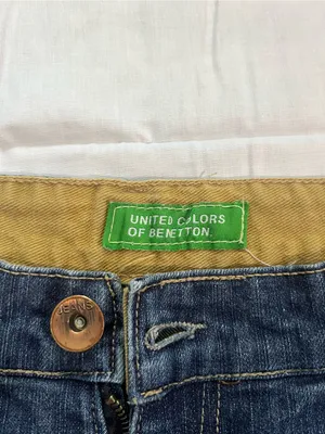 United Colors Of Benetton Dark Blue Straight Leg Jeans with Embellished Pockets thumbnail 4