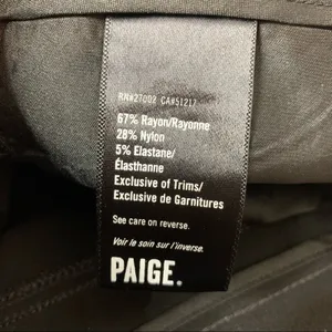 Paige luxe ponte high rise Velvet lace up pants‎ black sz 26 thumbnail 5