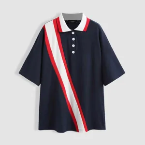 🆕 Cider Oversized Blokecore Patchy Collar Short Sleeve Polo Shirt thumbnail 3