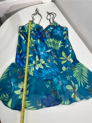 Secret Treasures Tropical Leopard Print Chemise Nightie Women's M8/10 Vacation thumbnail 2