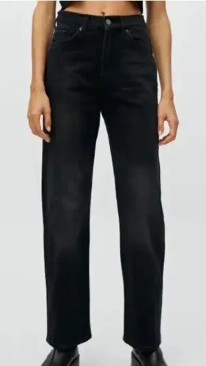 BDG‎ Cowboy Jeans Black Stretch Denim Straight Leg High Rise Women's Size 24 thumbnail 1