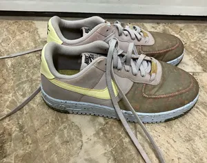 Nike Air Force 1 Low Crater Sneakers ‘Pure Platinum/Barely Volt’, women’s 9 thumbnail 1