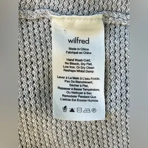 Aritzia Wilfred Gray Open front Knit Cardigan Silk Cotton Cashmere Minimalist XS thumbnail 6