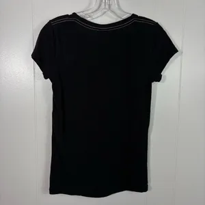 Vintage Y2K PINK For Peace VS Victorias Secret Black Fitted Neon Tee Small S XO thumbnail 5